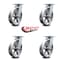 Service Caster 8 Inch Kingpinless V Groove Semi Steel Wheel Swivel Top Plate Caster, 4PK SCC-KP30S820-VGR-4 - alternate 3
